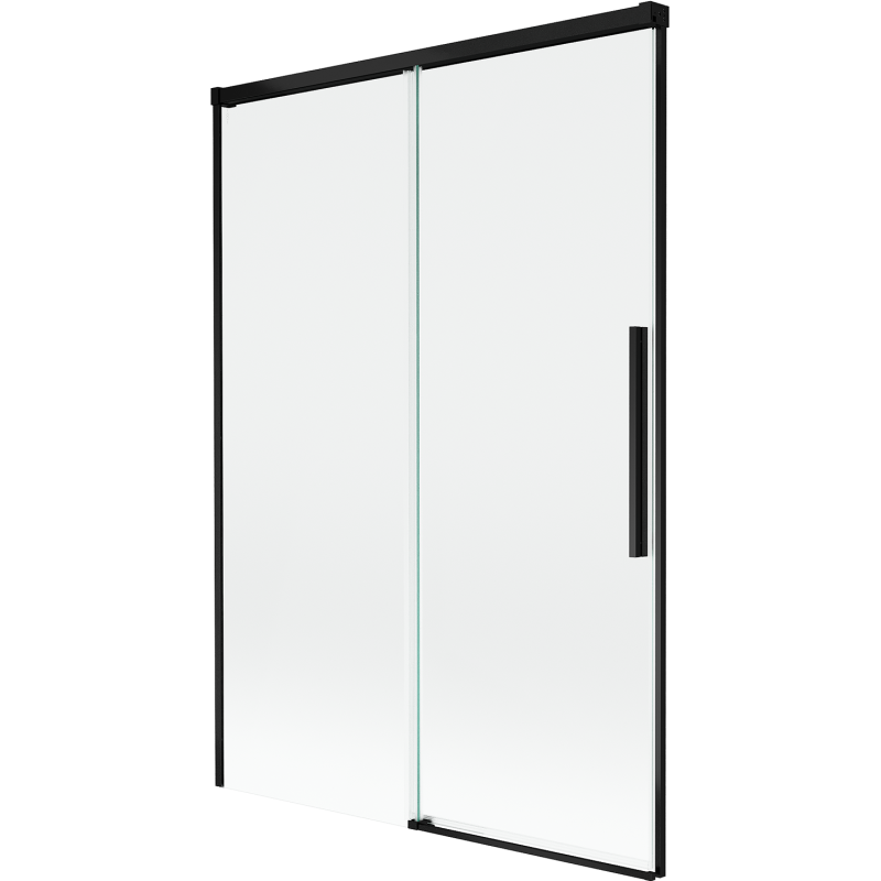Mexen Rox kétrészes toló zuhanyfal 120 x 150 cm, átlátszó, fekete - 8C9-120-001-70-00