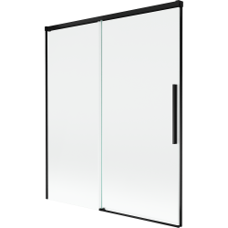 Mexen Rox 2-szárnyú toló zuhanyfal 140 x 150 cm, átlátszó, fekete - 8C9-140-001-70-00