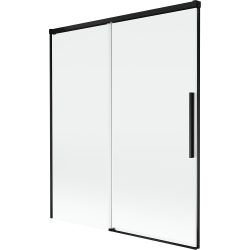 Mexen Rox paravan cadă cu 2 canaturi culisante 140 x 150 cm, transparent, negru - 8C9-140-001-70-00