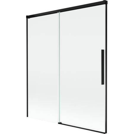 Mexen Rox paravan cadă cu 2 canaturi culisante 140 x 150 cm, transparent, negru - 8C9-140-001-70-00