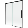 Mexen Rox paravan cadă cu 2 canaturi culisante 140 x 150 cm, transparent, negru - 8C9-140-001-70-00