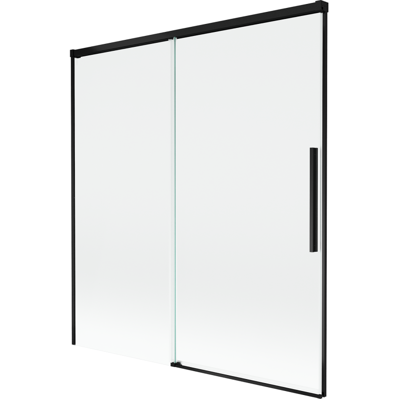 Mexen Rox 2-szárnyú tolóajtós fürdőkád paraván 150 x 150 cm, átlátszó, fekete - 8C9-150-001-70-00