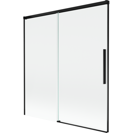 Mexen Rox 2-szárnyú tolóajtós fürdőkád paraván 150 x 150 cm, átlátszó, fekete - 8C9-150-001-70-00