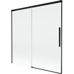 Mexen Rox 2-szárnyú összecsukható zuhanypanel 160 x 150 cm, átlátszó, fekete - 8C9-160-001-70-00