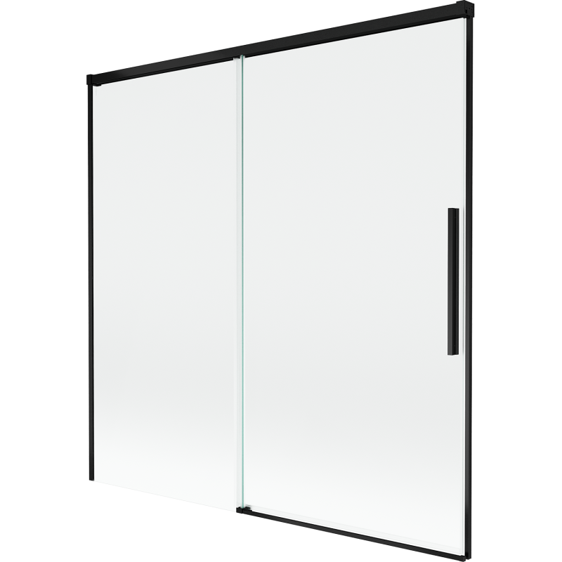 Mexen Rox 2-szárnyú összecsukható zuhanypanel 160 x 150 cm, átlátszó, fekete - 8C9-160-001-70-00