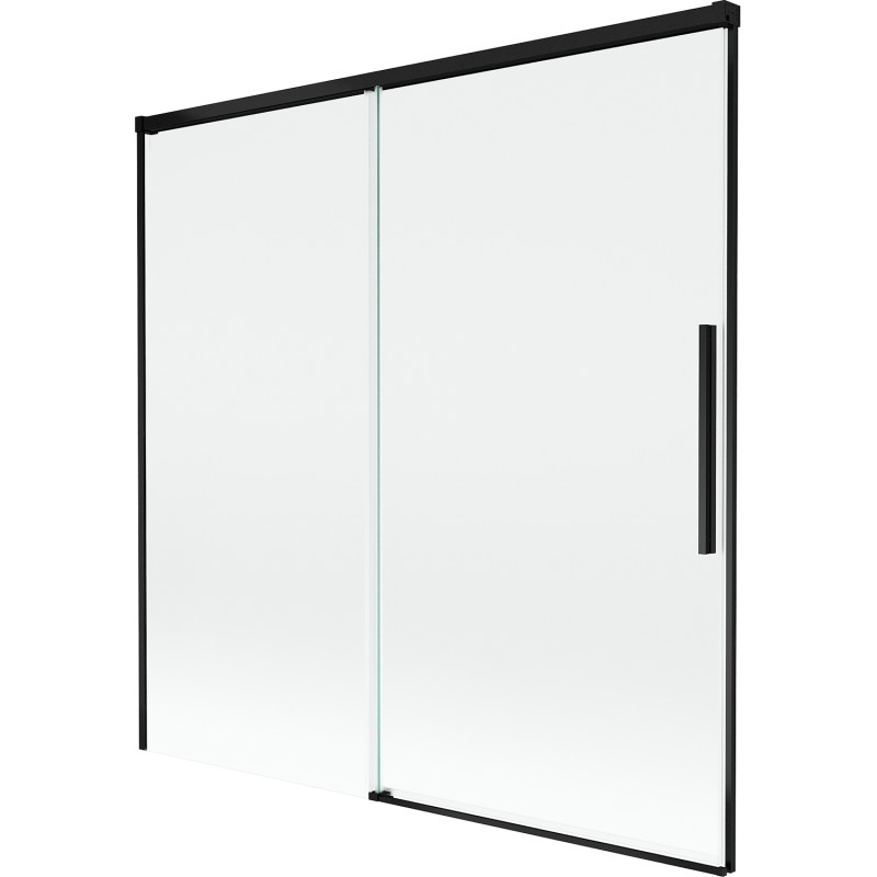 Mexen Rox perete despărțitor pentru cadă cu 2 aripi, glisant, 160 x 150 cm, transparent, negru - 8C9-160-001-70-00