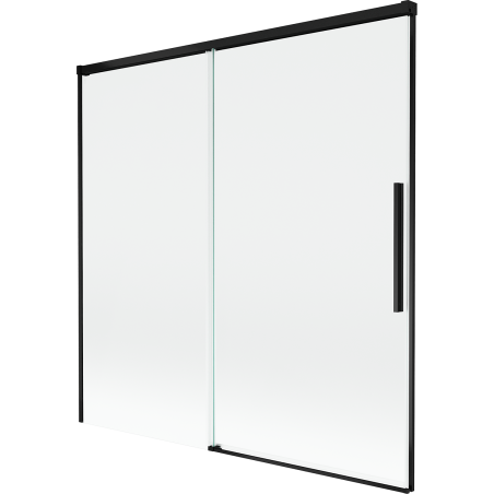 Mexen Rox perete despărțitor pentru cadă cu 2 aripi, glisant, 160 x 150 cm, transparent, negru - 8C9-160-001-70-00