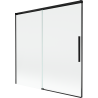 Mexen Rox perete despărțitor pentru cadă cu 2 aripi, glisant, 160 x 150 cm, transparent, negru - 8C9-160-001-70-00