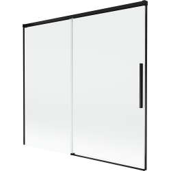 Mexen Rox kétszárnyú eltolható fürdőkádparaván 170 x 150 cm, átlátszó, fekete - 8C9-170-001-70-00
