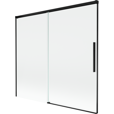 Mexen Rox paravan cadă, 2 canate glisante, 170 x 150 cm, transparent, negru - 8C9-170-001-70-00