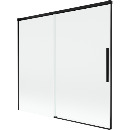 Mexen Rox paravan cadă cu 2 canaturi glisante 170 x 150 cm, transparent, negru - 8C9-170-001-70-00