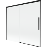 Mexen Rox kétszárnyú eltolható fürdőkádparaván 170 x 150 cm, átlátszó, fekete - 8C9-170-001-70-00
