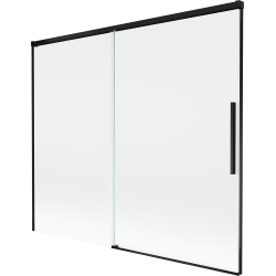 Mexen Rox paravan de cadă cu 2 aripi glisante 180 x 150 cm, transparent, negru - 8C9-180-001-70-00
