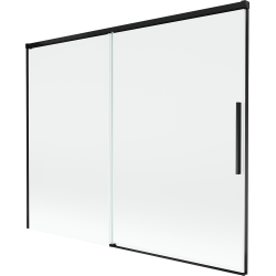 Mexen Rox 2-szárnyú kádparaván 190 x 150 cm, átlátszó, fekete - 8C9-190-001-70-00