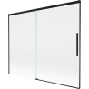 Mexen Rox paravan de cadă cu 2 uși glisante 190 x 150 cm, transparent, negru - 8C9-190-001-70-00