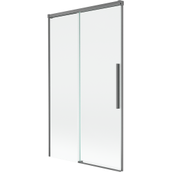 Mexen Rox kétszárnyas, tolóajtós fürdőkád paraván 100 x 150 cm, átlátszó, gun metal - 8C9-100-001-95-00