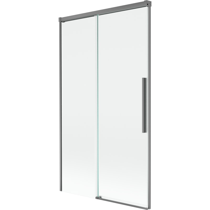 Mexen Rox kétszárnyas, tolóajtós fürdőkád paraván 100 x 150 cm, átlátszó, gun metal - 8C9-100-001-95-00