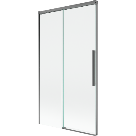 Mexen Rox kétszárnyas, tolóajtós fürdőkád paraván 100 x 150 cm, átlátszó, gun metal - 8C9-100-001-95-00