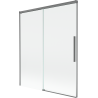 Mexen Rox kétszárnyú, toló, 140 x 150 cm-es fürdőkádparaván, átlátszó, gun metal - 8C9-140-001-95-00