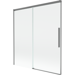 Mexen Rox 2-szárnyú toló kádparaván 150 x 150 cm, átlátszó, gun metal - 8C9-150-001-95-00