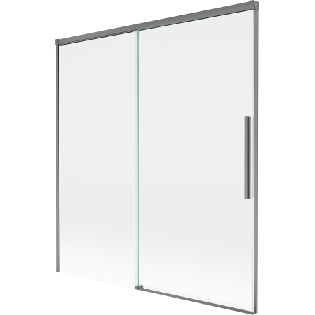Mexen Rox kádparaván, 2-szárnyú tolóajtós, 150 x 150 cm, átlátszó, gun metal - 8C9-150-001-95-00