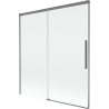 Mexen Rox kádparaván, 2-szárnyú tolóajtós, 150 x 150 cm, átlátszó, gun metal - 8C9-150-001-95-00