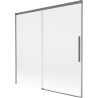 Mexen Rox fürdőkád paraván 2-részes tolóajtós 160 x 150 cm, átlátszó, gun metal - 8C9-160-001-95-00
