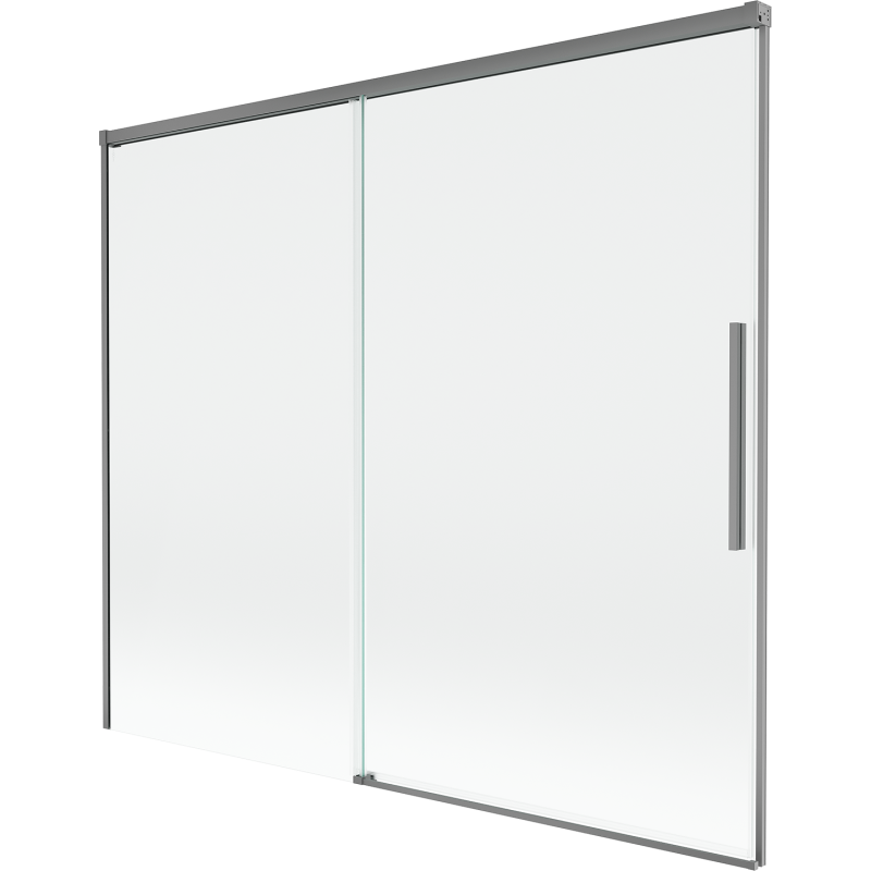 Mexen Rox paravan de cadă cu 2 uși glisante 180 x 150 cm, transparent, metal pistol - 8C9-180-001-95-00