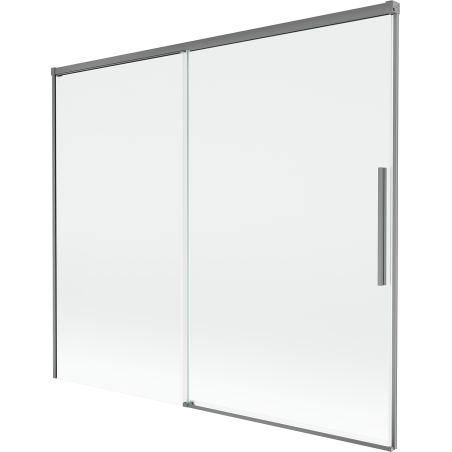 Mexen Rox 2-szárnyú, toló kádelválasztó 180 x 150 cm, átlátszó, szürke fém - 8C9-180-001-95-00
