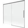 Mexen Rox 2-szárnyú, toló kádelválasztó 180 x 150 cm, átlátszó, szürke fém - 8C9-180-001-95-00