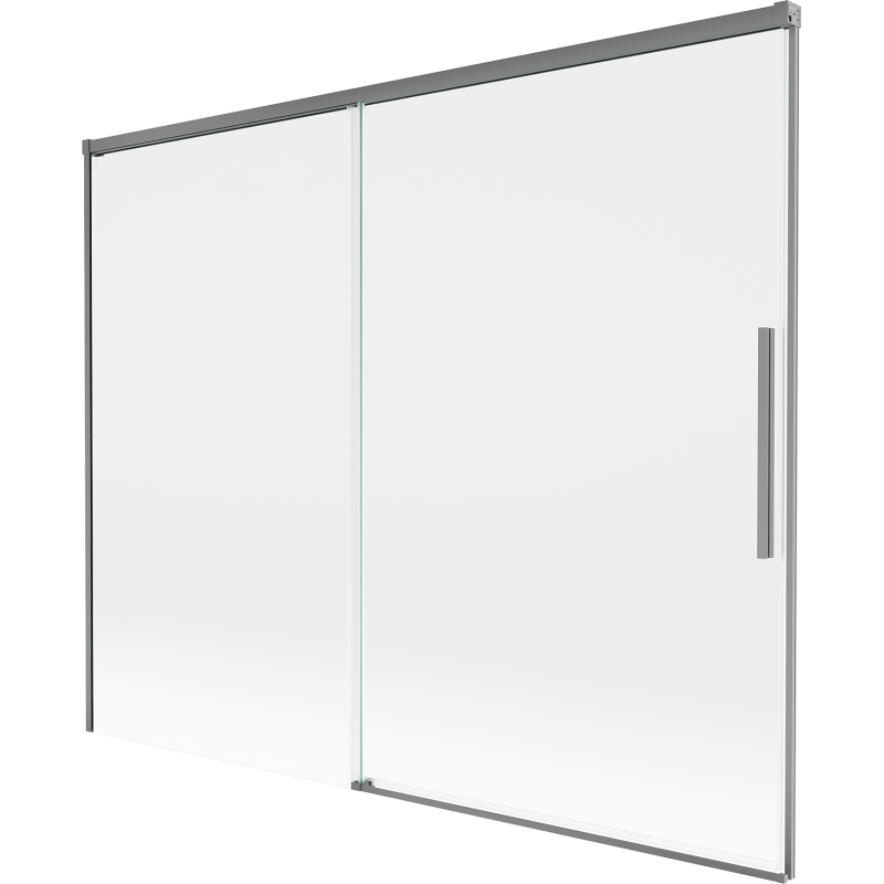 Mexen Rox 2-szárnyas, toló zuhanyfal 190 x 150 cm, átlátszó, gun metal - 8C9-190-001-95-00