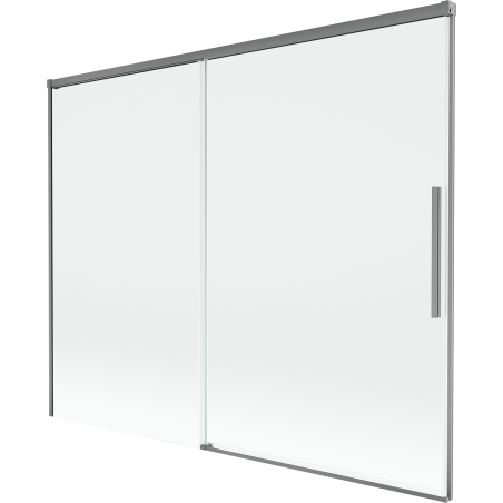 Mexen Rox paravan de cadă cu 2 uși glisante 190 x 150 cm, transparent, gun metal - 8C9-190-001-95-00