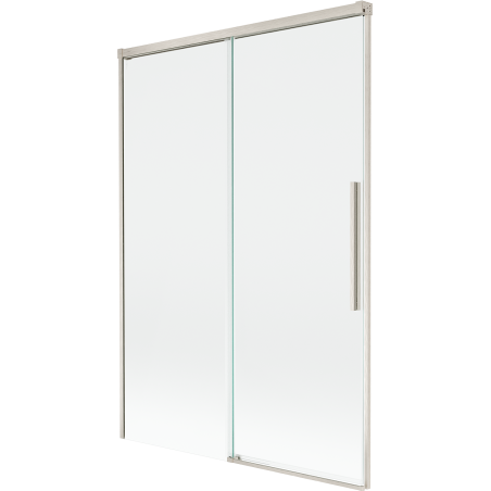 Mexen Rox kétszárnyú tolóajtós zuhanyfal 120 x 150 cm, átlátszó, szálcsiszolt nikkel - 8C9-120-001-97-00
