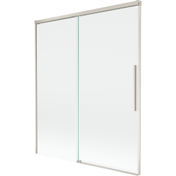 Mexen Rox 2-szárnyas, 140 x 150 cm-es, átlátszó, kefével nikkelezett kádparaván - 8C9-140-001-97-00