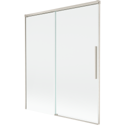 Mexen Rox Mexen Rox 2-szárnyú toló kádparaván, 140 x 150 cm, átlátszó, szálcsiszolt nikkel - 8C9-140-001-97-00