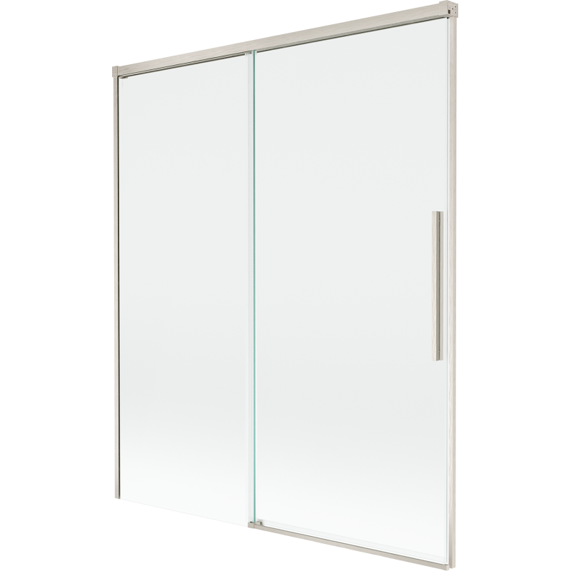 Mexen Rox 2-szárnyas, 140 x 150 cm-es, átlátszó, kefével nikkelezett kádparaván - 8C9-140-001-97-00