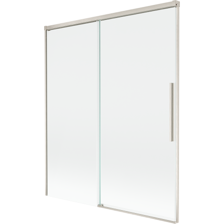 Mexen Rox 2-szárnyas, 140 x 150 cm-es, átlátszó, kefével nikkelezett kádparaván - 8C9-140-001-97-00