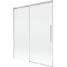 Mexen Rox paravan de baie, 2 uși glisante, 140 x 150 cm, transparent, nichel periat - 8C9-140-001-97-00
