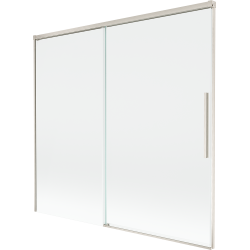 Mexen Rox 2 szárnyú, eltolható fürdőkádparaván 170 x 150 cm, átlátszó, kefélt nikkel - 8C9-170-001-97-00