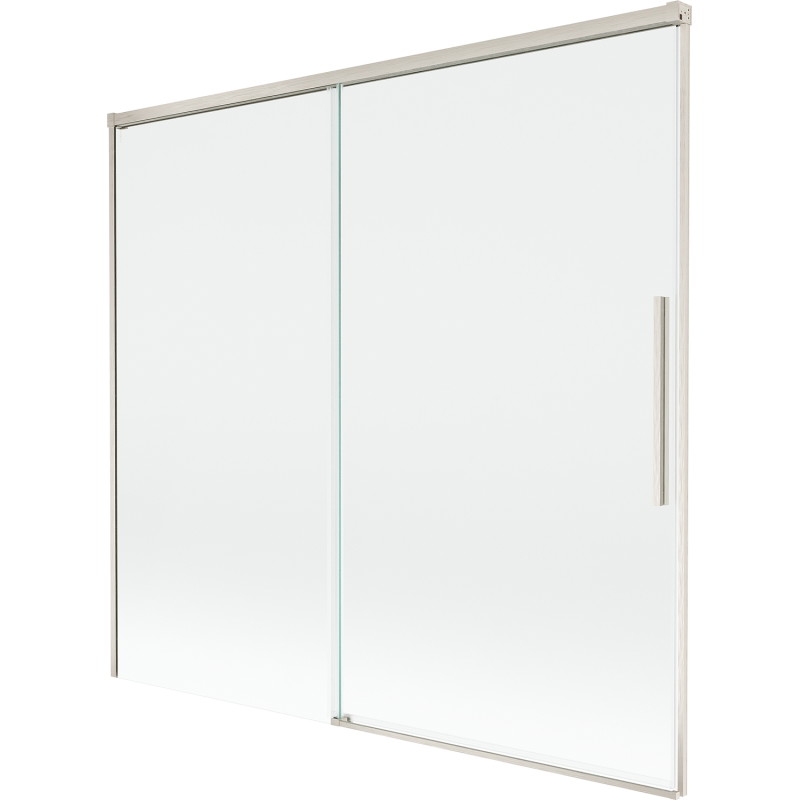 Mexen Rox 2 szárnyú, eltolható fürdőkádparaván 170 x 150 cm, átlátszó, kefélt nikkel - 8C9-170-001-97-00