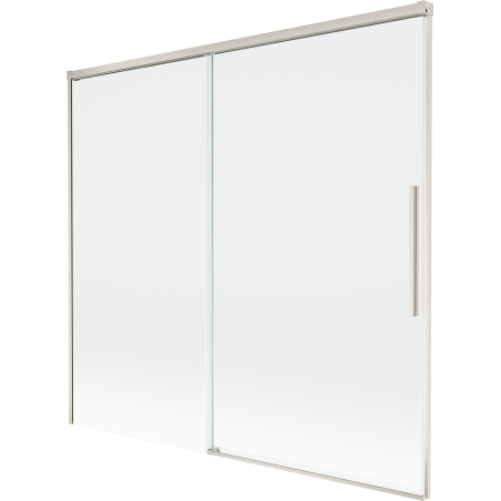 Mexen Rox 2 szárnyú, eltolható fürdőkádparaván 170 x 150 cm, átlátszó, kefélt nikkel - 8C9-170-001-97-00