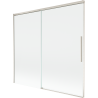 Mexen Rox 2 szárnyú, eltolható fürdőkádparaván 170 x 150 cm, átlátszó, kefélt nikkel - 8C9-170-001-97-00