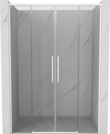 Mexen Rox Duo toló zuhanyajtó 150 cm, átlátszó, fehér - 8C2-150-002-20-00