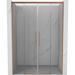 Mexen Rox uși de duș glisante 140 cm, transparent, cupru periat - 8C2-140-002-65-00