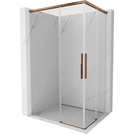 Mexen Rox Duo 110 x 80 cm-es tolóajtós zuhanykabin, áttetsző, rózsaarany - 8C2D-110-080-60-00