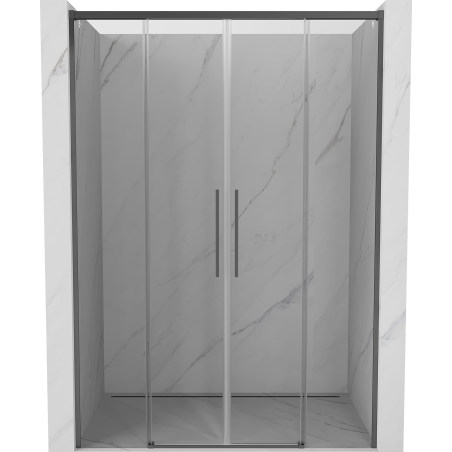 Mexen Rox tolóajtós zuhanyajtó 160 cm, átlátszó, gunmetal - 8C2-160-002-95-00