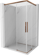 Mexen Rox Cabină de duș Duo glisantă 120 x 80 cm, transparentă, aur roz - 8C2D-120-080-60-00