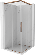 Mexen Rox Duo cabină de duș glisantă 90 x 90 cm, transparent, aur roz - 8C2D-090-090-60-00