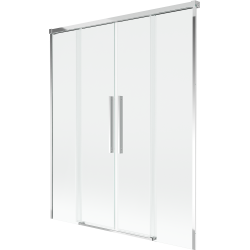 Mexen Rox paravan de baie pliabil în 2 aripi, extensibil, 150 x 150 cm, transparent, crom - 8C9-150-002-01-00