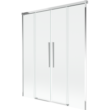 Mexen Rox 2-szárnyú, toló fürdő paraván, 160 x 150 cm, átlátszó, króm - 8C9-160-002-01-00